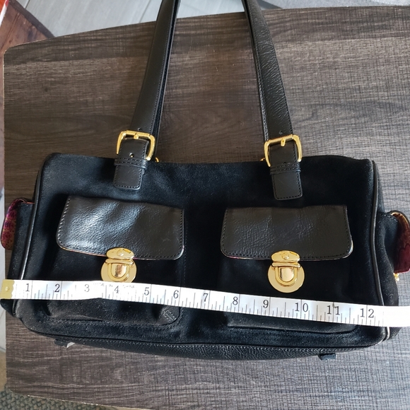 Maxx NY Leather And Suede Shoulder Satchel Bag - Picture 8 of 16